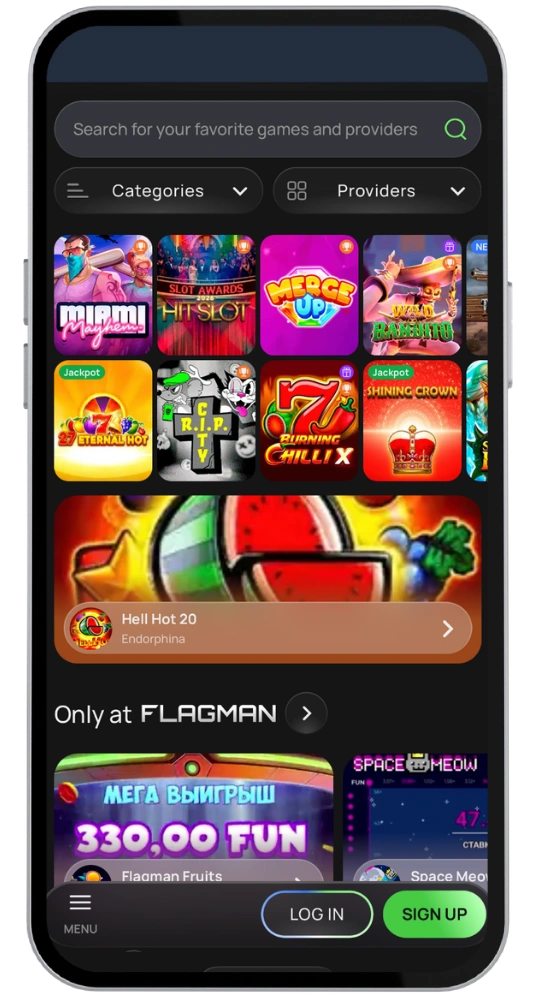 Flagman Casino register